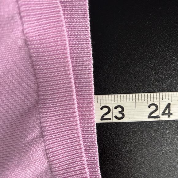 David Brooks Sweater Women XL Purple Lavender Silk Blend Old Money Career Mature - Picture 9 of 10